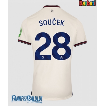 West Ham United Tomas Soucek #28 Tricou Fotbal Replică 2025-26 Barbati Deplasare